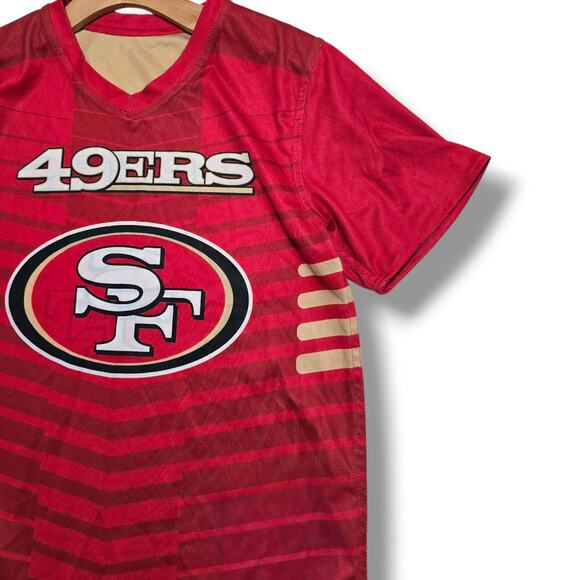 NFL Youth San Francisco 49ers Reversible Flag Football Jersey Gold & Red large - Picture 4 of 11